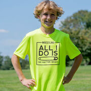 Wrestling Short Sleeve Performance Tee - All I Do Is Pin