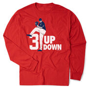 Baseball Tshirt Long Sleeve - 3 Up 3 Down 