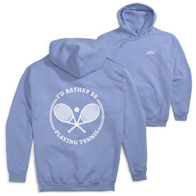 Tennis Hooded Sweatshirt - Love Means Nothing In Tennis (Back Design) [Adult Medium/Carolina] - SS