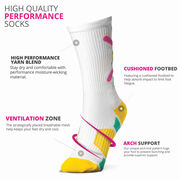 Skiing Woven Mid-Calf Socks - Yeti to Ski - Retro