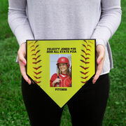 Softball Home Plate Plaque - Vertical Photo