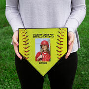 Softball Home Plate Plaque - Vertical Photo