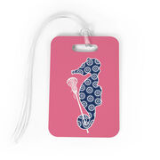 Girls Lacrosse Bag/Luggage Tag - Lax Seahorse