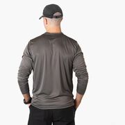 Men's Running Long Sleeve Performance Tee - Will Run For Beer