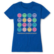 Volleyball Women's Everyday Tee - Volleyball Makes Me Happy
