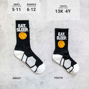 Basketball Woven Mid-Calf Socks - Eat. Sleep. Basketball Ball