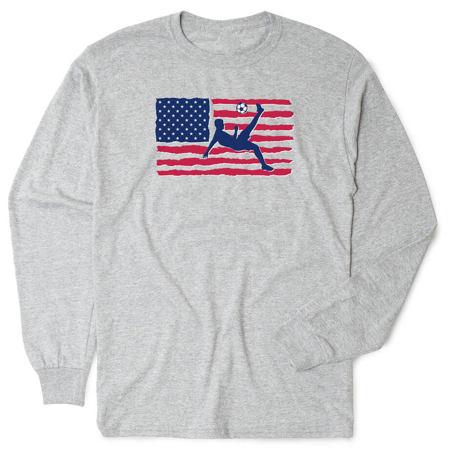 Soccer Tshirt Long Sleeve - Guys Soccer Land That We Love
