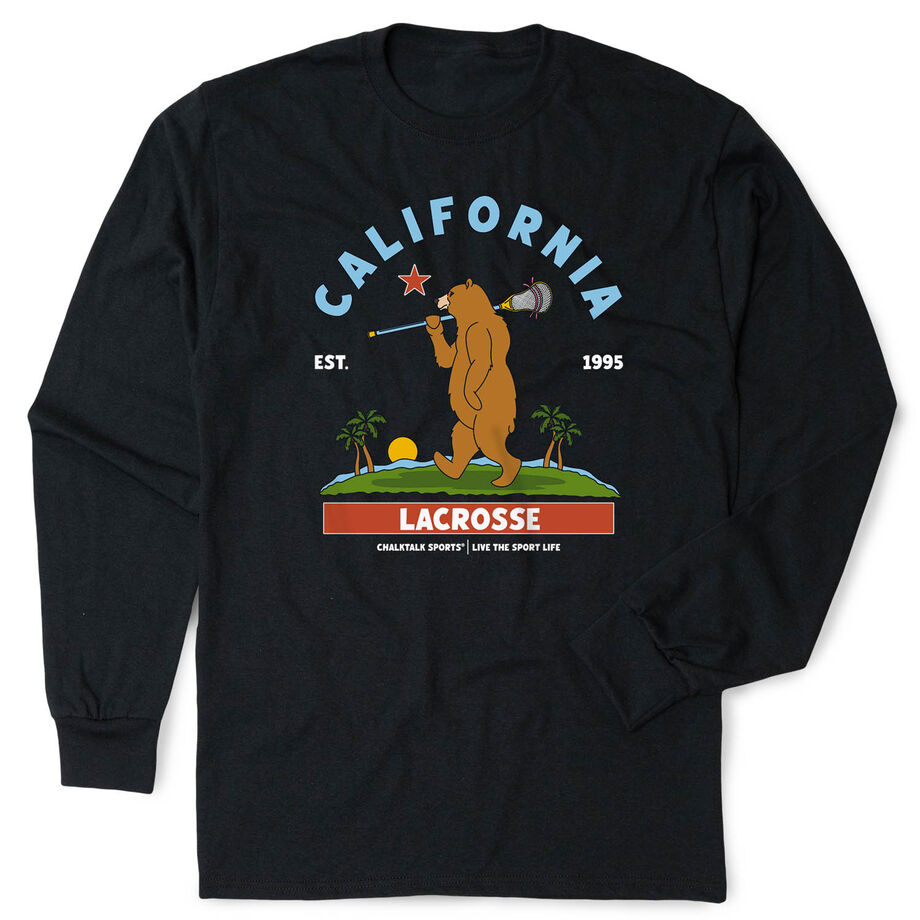 Guys Lacrosse Tshirt Long Sleeve - California Lacrosse