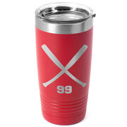 Softball 20 oz. Double Insulated Tumbler - Personalized Crossed Bats