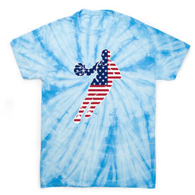 Basketball Short Sleeve T-Shirt - Basketball Stars and Stripes Player Tie Dye