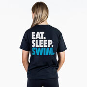 Swimming Short Sleeve T-Shirt - Eat. Sleep. Swim. (Back Design)