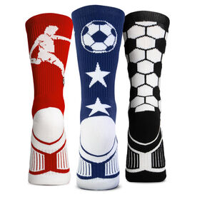 Soccer Woven Mid-Calf Sock Set - All-American