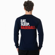 Baseball Tshirt Long Sleeve - Eat. Sleep. Baseball (Back Design)