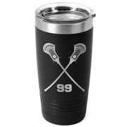 Guys Lacrosse 20 oz. Double Insulated Tumbler - Personalized Crossed Sticks