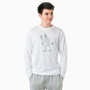 Guys Lacrosse Long Sleeve Performance Tee - Yeti