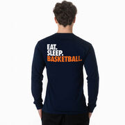 Basketball Tshirt Long Sleeve - Eat. Sleep. Basketball (Back Design)