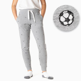 Soccer Embroidered Jogger - Soccer Ball Black/White