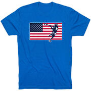 Guys Lacrosse Short Sleeve T-Shirt - Patriotic Lacrosse