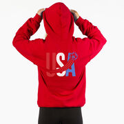 Soccer Hooded Sweatshirt - USA Patriotic (Back Design)