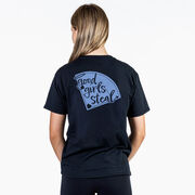 Softball Short Sleeve T-Shirt - Good Girls Steal (Back Design)