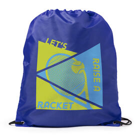 Tennis Drawstring Backpack - Let's Raise A Racket