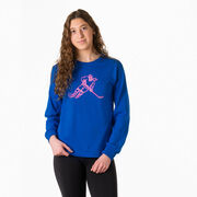 Hockey Tshirt Long Sleeve - Neon Hockey Girl