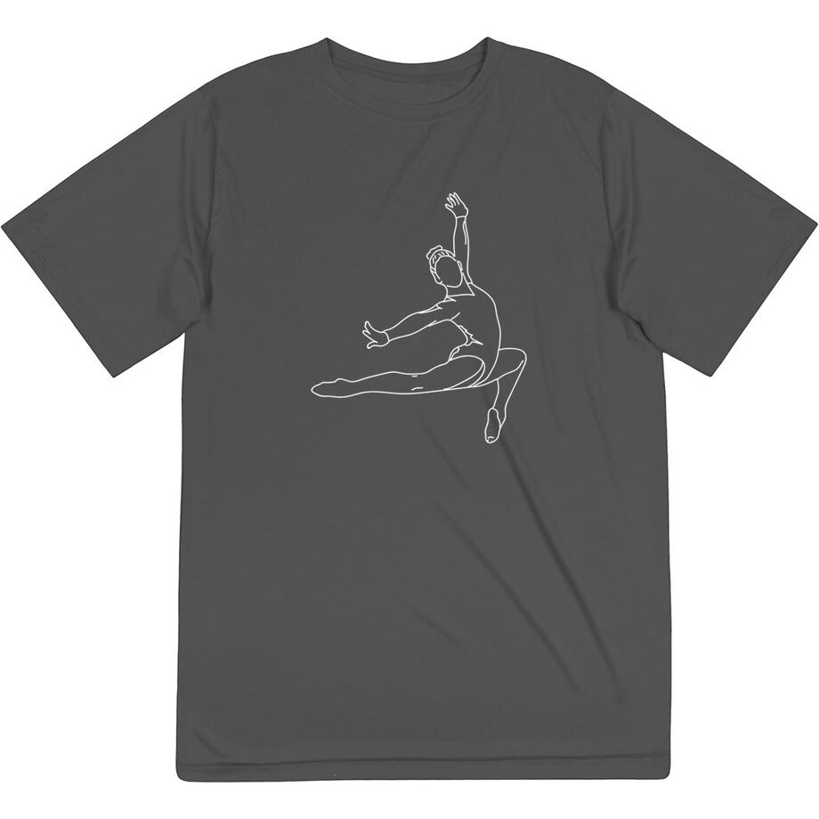 Gymnastics Short Sleeve Performance Tee - Gymnast Sketch