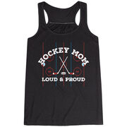 Hockey Flowy Racerback Tank Top - Loud and Proud Hockey Mom