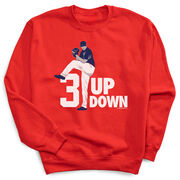 Baseball Crewneck Sweatshirt - 3 Up 3 Down