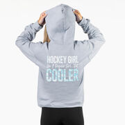 Hockey Hooded Sweatshirt - Hockey Girls Are Cooler (Back Design)