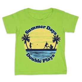 Softball Toddler Short Sleeve Shirt - Summer Days Double Plays