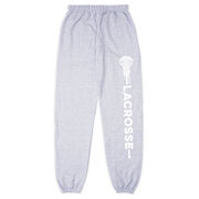 Girls Lacrosse Fleece Sweatpants - Girls Lacrosse Word