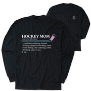 Hockey Tshirt Long Sleeve - Hockey Mom Definition (Back Design) 