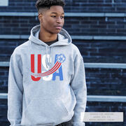 Soccer Hooded Sweatshirt - USA Patriotic