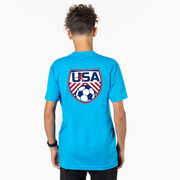 Soccer Short Sleeve T-Shirt - Soccer USA (Back Design)