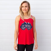 Skiing & Snowboarding Flowy Racerback Tank Top - The Mountains Are Calling