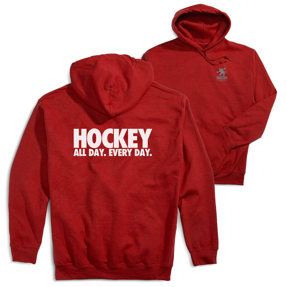 Hockey Hooded Sweatshirt - All Day Every Day (Back Design)
