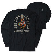 Guys Lacrosse Tshirt Long Sleeve - Lone Star Lacrosse (Back Design)