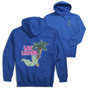 Guys Lacrosse Hooded Sweatshirt - Lax Lizard (Back Design)