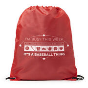 Baseball Drawstring Backpack - 24-7 Baseball