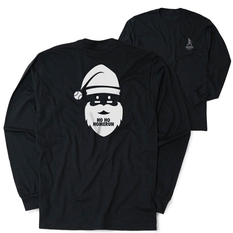 Baseball Tshirt Long Sleeve - Ho Ho Homerun (Back Design)