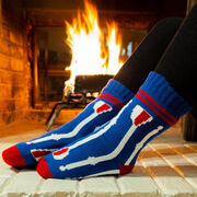 Crew Slipper Socks with Sherpa Lining