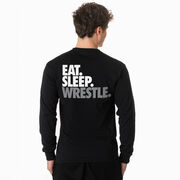 Wrestling Tshirt Long Sleeve - Eat. Sleep. Wrestle (Back Design)