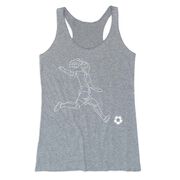 Soccer Women's Everyday Tank Top - Soccer Girl Player Sketch