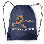 Hockey Drawstring Backpack - Hat-Trick or Treat