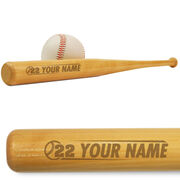 Baseball Mini Engraved Bat Your Name with Number