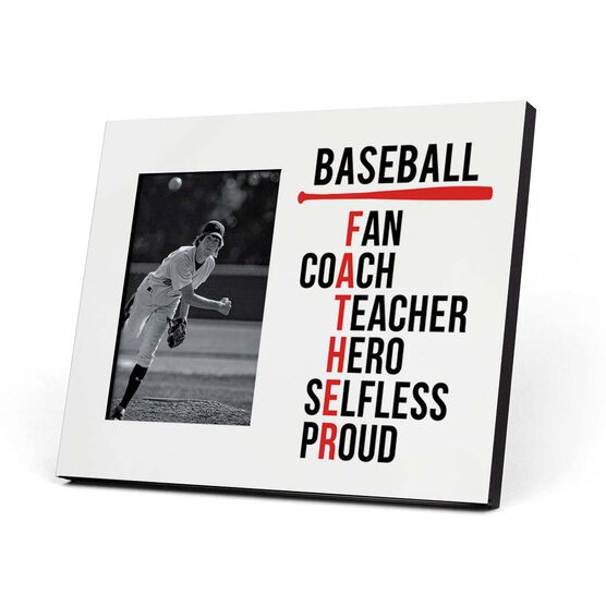 Baseball Photo Frame - Baseball Father Words