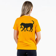 Soccer Short Sleeve T-Shirt - Spot The Soccer Dog (Back Design)