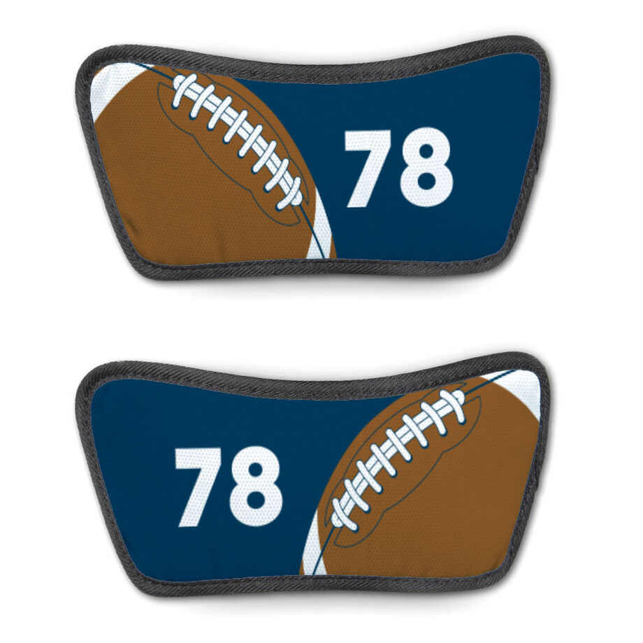 Football Repwell&reg; Sandal Straps - Ball and Number Reflected