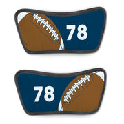Football Repwell&reg; Sandal Straps - Ball and Number Reflected